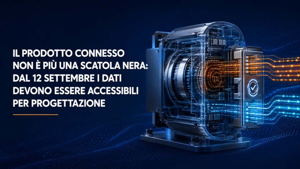 Prodotto industriale connesso e flussi di dati accessibili per progettazione