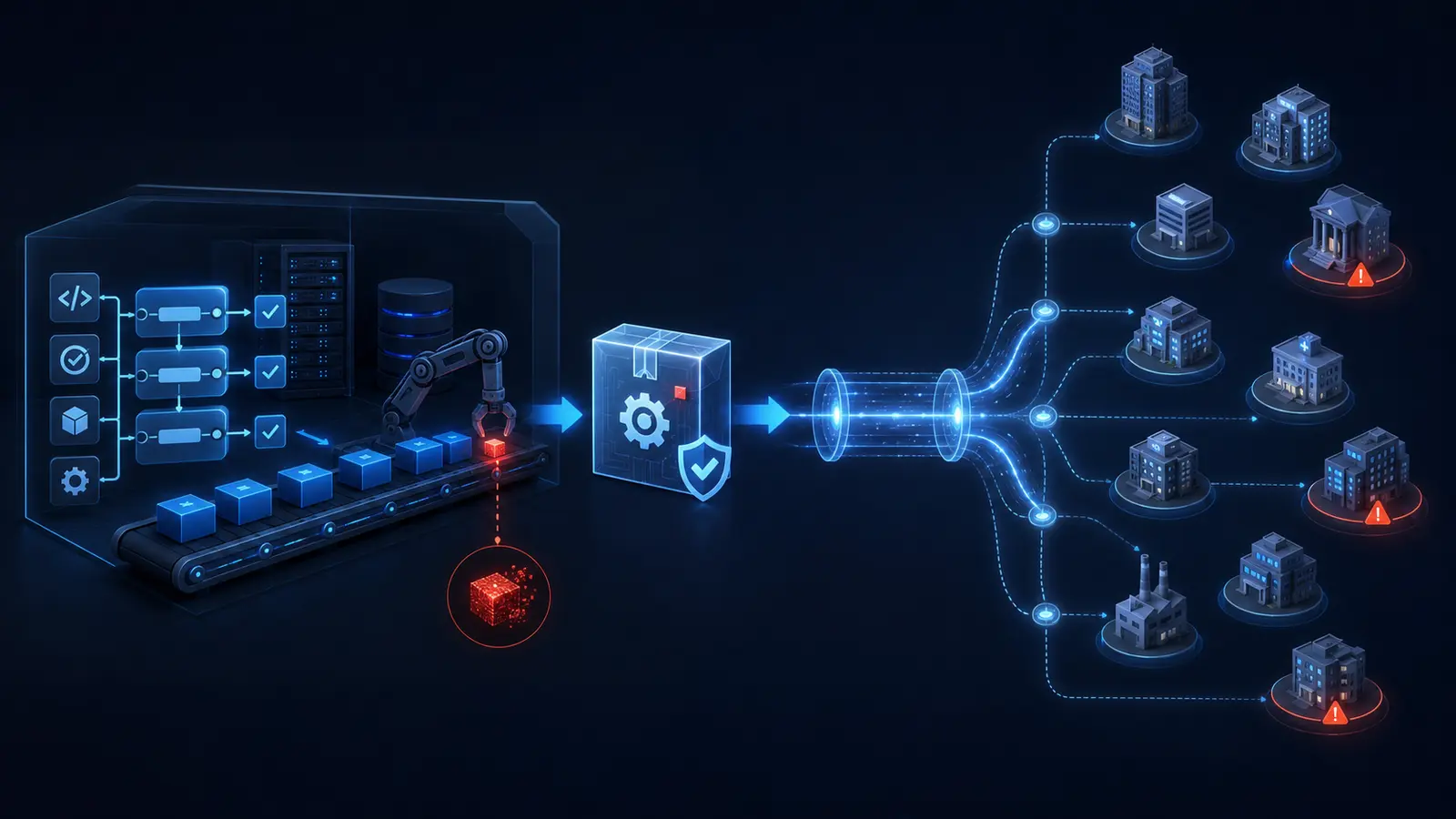 Una pipeline software compromessa distribuisce un aggiornamento malevolo a più organizzazioni