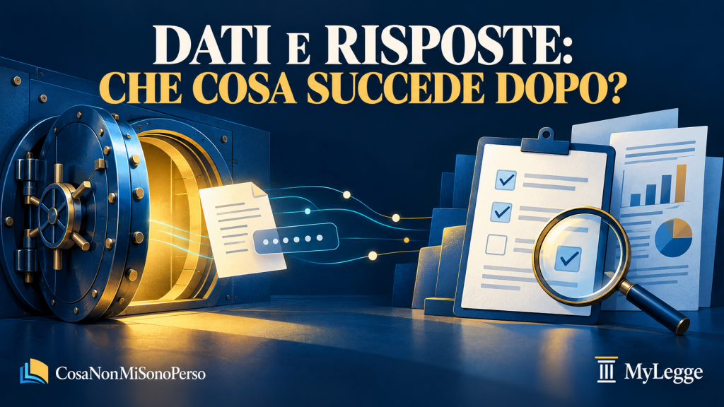 Cassaforte digitale e file esportato, questionario e lente: dati e risposte, che cosa succede dopo?